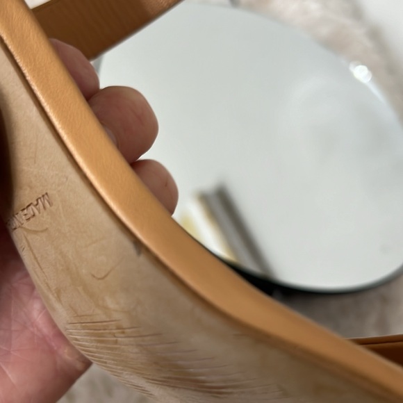 Everlane Italian Leather The Double-Strap Block Heel Sandal Tan Size 8.5 - Picture 10 of 13